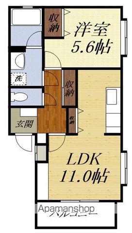 サンセール 凪(1LDK/2階)の間取り写真