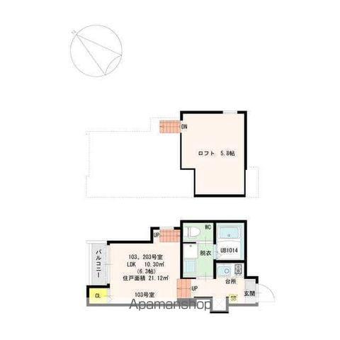 REPULSE(1K/1階)の間取り写真