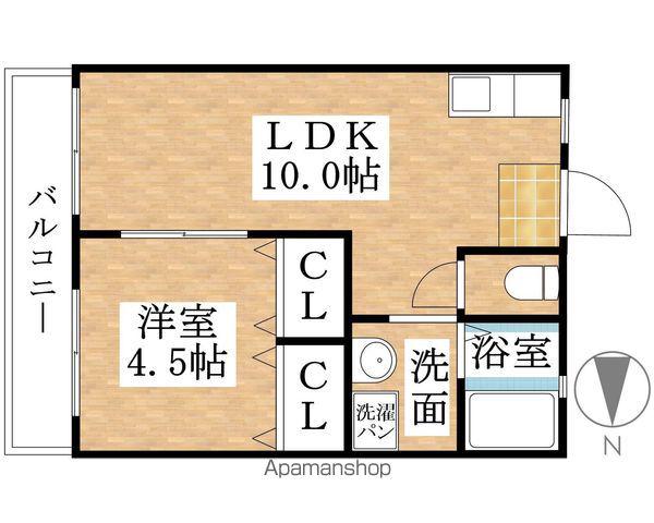 シャトレーン(1LDK/3階)の間取り写真