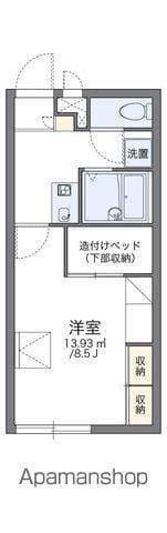 レオパレス柳堀町(1K/1階)の間取り写真