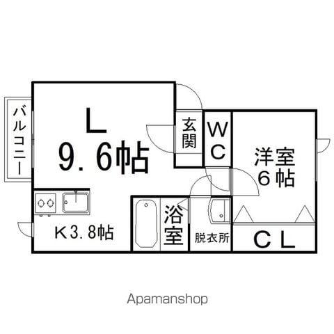 CHELSEAⅡ(1LDK/1階)の間取り写真