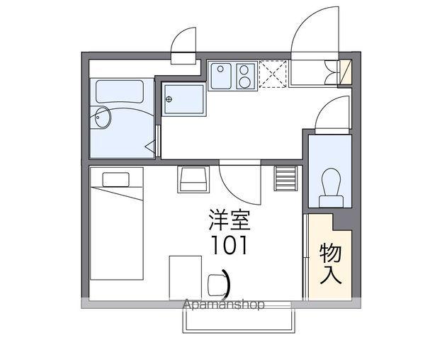 レオパレスサン(1K/2階)の間取り写真