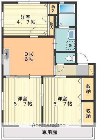 ミラコスタC(3DK/1階)の間取り写真