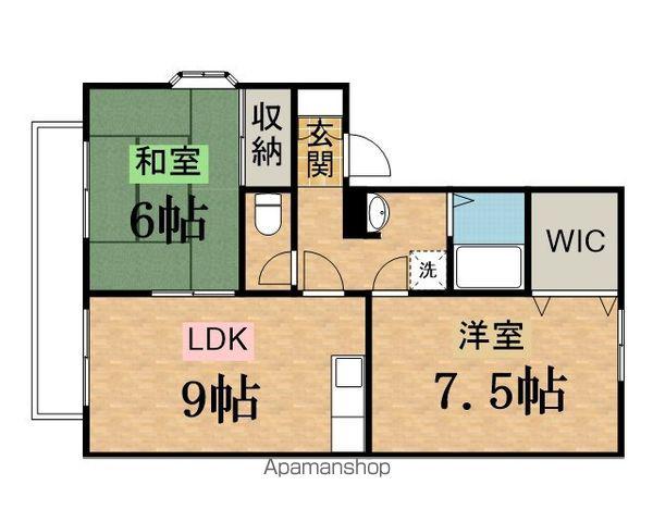 フレマリール桜ヶ丘B(2LDK/2階)の間取り写真