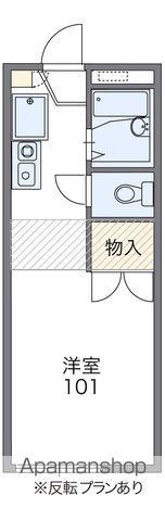 レオパレス中野(1K/2階)の間取り写真