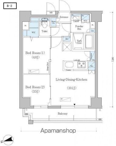 アーバネックス戸越(2LDK/11階)の間取り写真