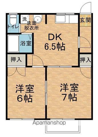 フォーブルミサワ(2DK/2階)の間取り写真