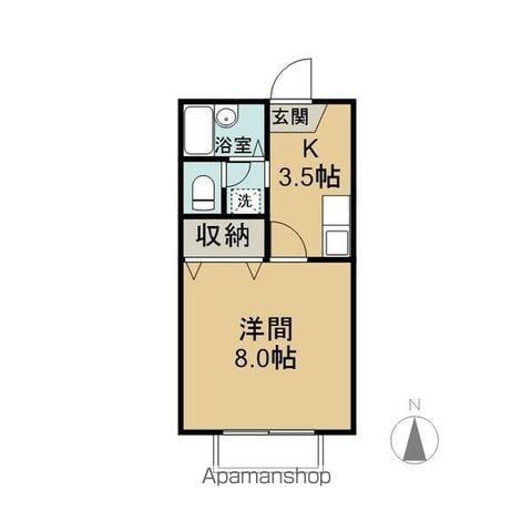 ラ・リヴェール名東(1K/2階)の間取り写真