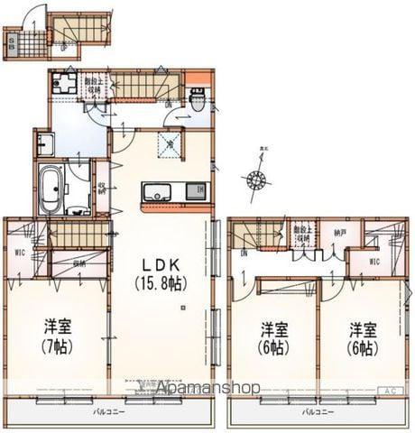ステージクォリアップ経堂(3LDK/2階)の間取り写真