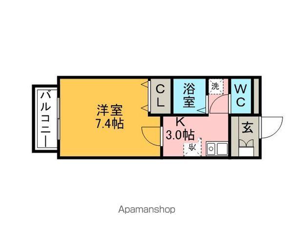 メゾン・ド・アブリール(1K/2階)の間取り写真