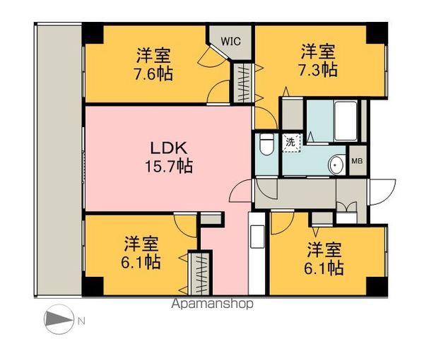 サウスヒルズA-CITY(4LDK/4階)の間取り写真