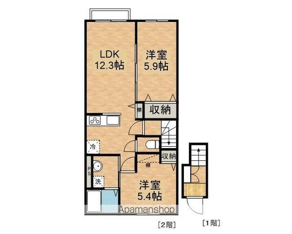 URBAN BLISS(2LDK/2階)の間取り写真