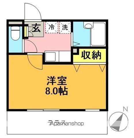 シャルムSH(1K/1階)の間取り写真