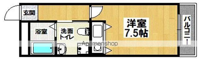 アバンサール遠里小野(ワンルーム/3階)の間取り写真