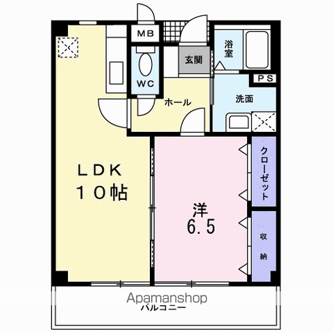 レジデンス・ノンノサン(1LDK/1階)の間取り写真