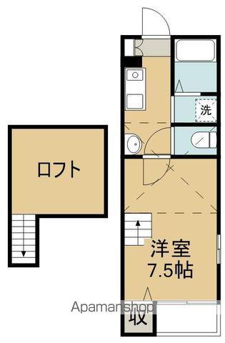 イーストポートⅡ(1K/2階)の間取り写真