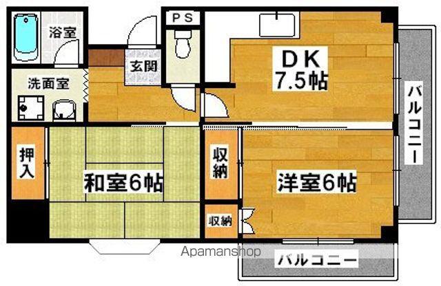 サンフィールドショウエイ(2DK/2階)の間取り写真