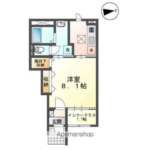 アラ・ミゾン(1K/1階)の間取り写真