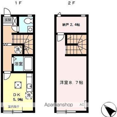アビーロード B(1SDK)の間取り写真