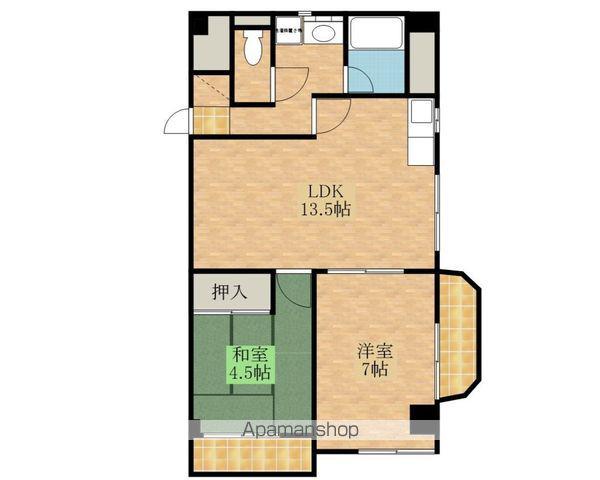 西谷商事株式会社第一ビル(2LDK/3階)の間取り写真