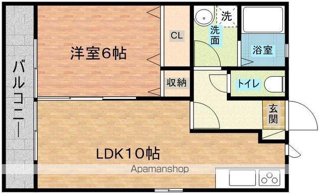 CASA-TOWA2(1LDK/1階)の間取り写真
