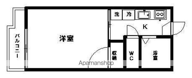 仙山線 国見駅(宮城) 徒歩19分 2階建 築37年(1K/1階)の間取り写真