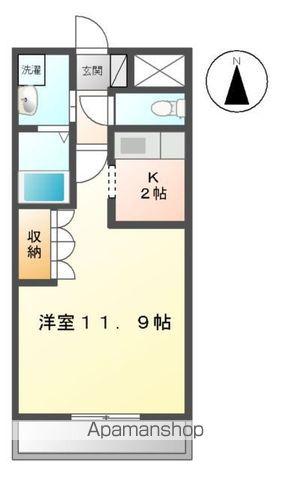 パストラールファイブ(1K/2階)の間取り写真