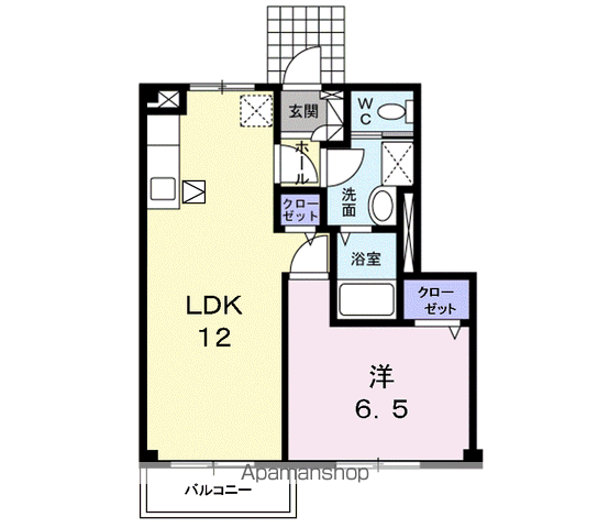 メゾン・クリスタルⅡ(1LDK/1階)の間取り写真