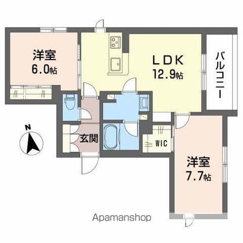 シャーメゾン アンサス(2LDK/2階)の間取り写真