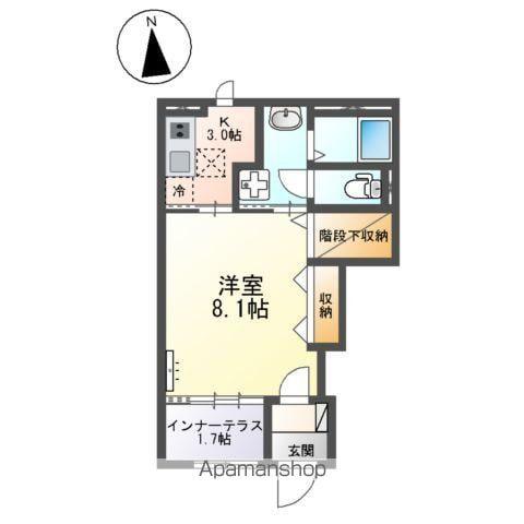 スターテラスⅡ南田町(1K/1階)の間取り写真