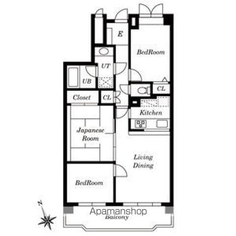 LEO拾八番館(3LDK/4階)の間取り写真