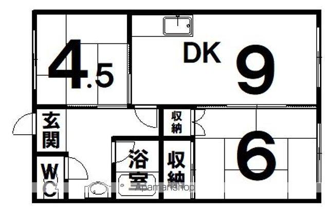 コーポ松浦(2DK/1階)の間取り写真
