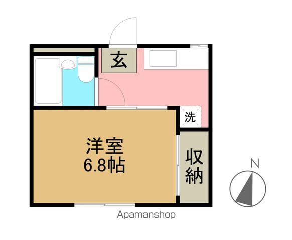タウニーあけぼのB(1K/1階)の間取り写真