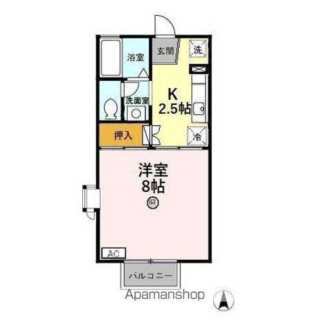 サントネージュ・アネックス(1K/1階)の間取り写真