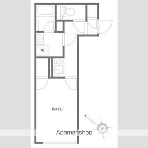 ルーデンス常盤台Ⅲ(1K/2階)の間取り写真