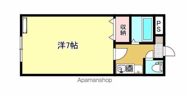 ELLE・DE堂の前(1K/1階)の間取り写真