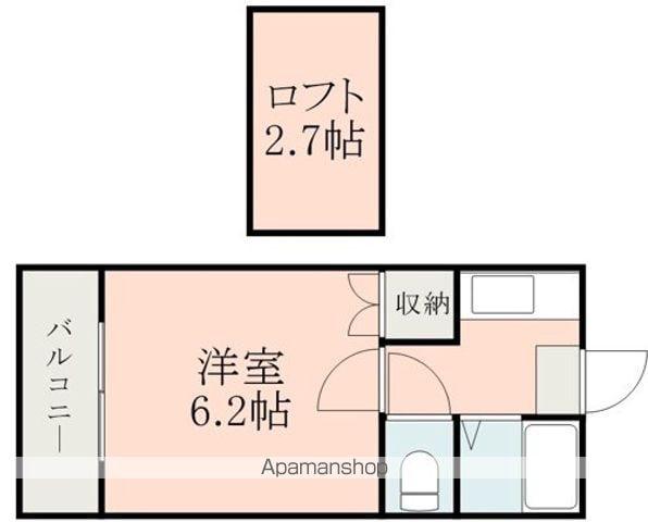 マーカス帯山(1K/2階)の間取り写真