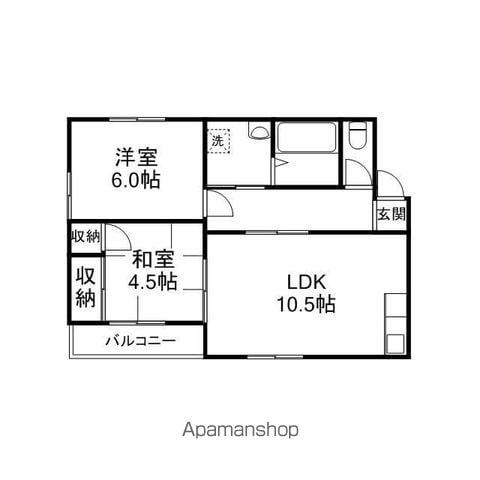 P-SPACE(2LDK/2階)の間取り写真
