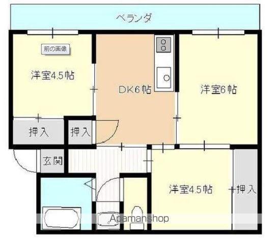 トパーズM扇山(3DK/4階)の間取り写真