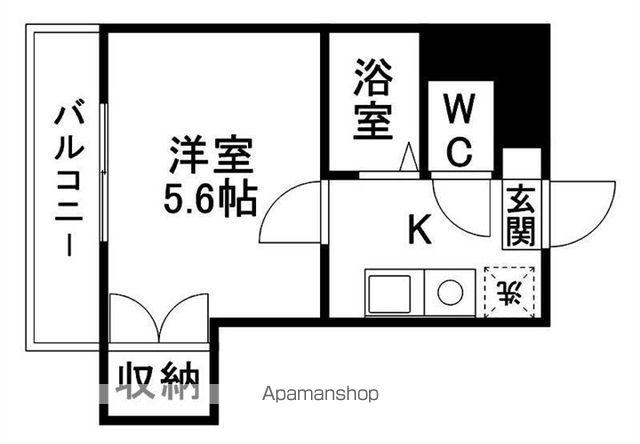 リエス長町(1K/1階)の間取り写真