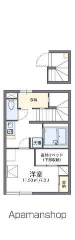 レオパレスUMEBACHI(1K/2階)の間取り写真