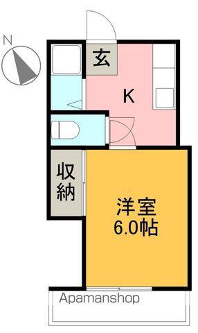 プレステージ仲田(1K/2階)の間取り写真