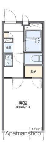レオパレスハピネス光が丘(1K/1階)の間取り写真