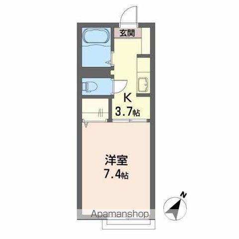 アビタシオンA(1K/2階)の間取り写真