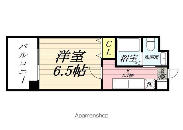 大倉山ヒルテラス(1K/1階)の間取り写真