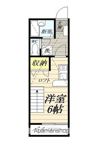 パルフェタムール(ワンルーム/1階)の間取り写真