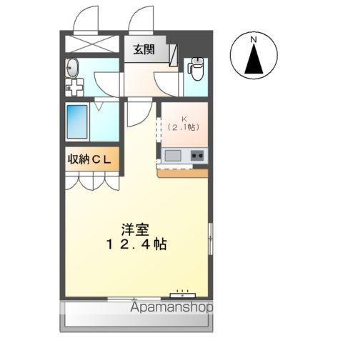 SK.Ⅰ(ワンルーム/2階)の間取り写真