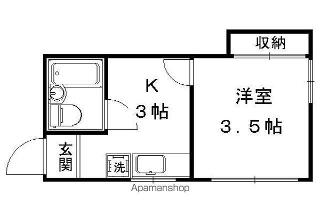 平安モータープール(1K/2階)の間取り写真