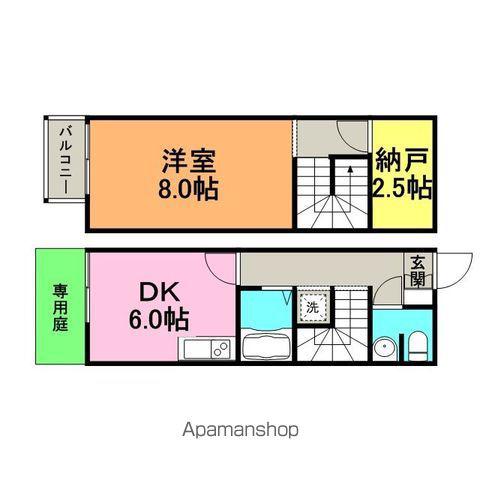 フォンティーヌ・ド岡田(1SDK)の間取り写真