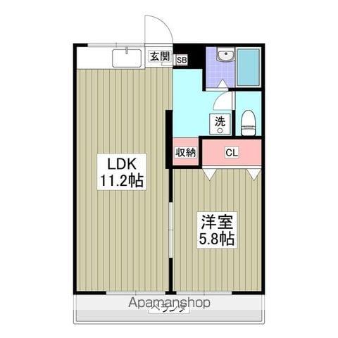ハイシティ刈谷(1LDK/3階)の間取り写真